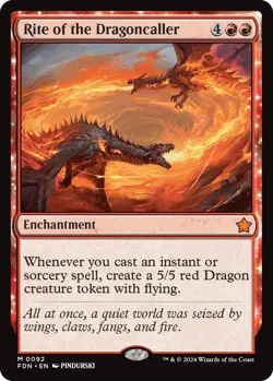 Magic: The Gathering | Rite of the Dragoncaller | 92 | Foundations | NM - Image 1