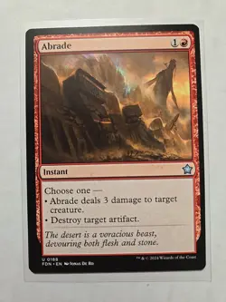 Abrade - Foundations - LP - Uncommon - Instant - MTG Magic - Image 1