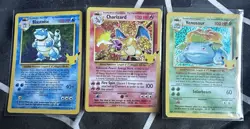 Pokemon 25th Celebrations Venusaur Charizard Blastoise Holo Rare Bundle (NM) - Image 1