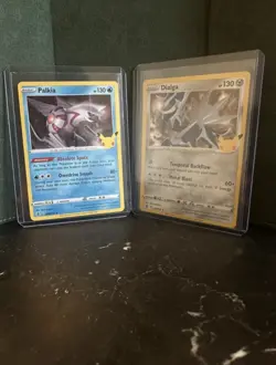 Pokemon Card Celebrations Palkia 004/025 & Dialga 020/025 Holo Rare Bundle 25th - Image 3