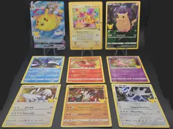 Pokemon Celebrations 25th Anniversary 9 Card Bundle Birthday Pikachu Promo - Image 1