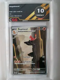 Carte pokemon FRANCAIS Reptincel + Bulbizarre (MEW 169) 151 CGG 10 26040121 + - Image 1