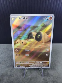 Sandile 216/198 SV01: Scarlet & Violet Illustration Rare Pokemon TCG NM English - Image 1