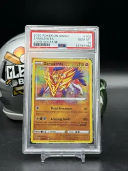 Zamazenta #102 Amazing Rare Pokemon SWSH Vivid Voltage PSA 10 Gem Mint (CE) - Image 1