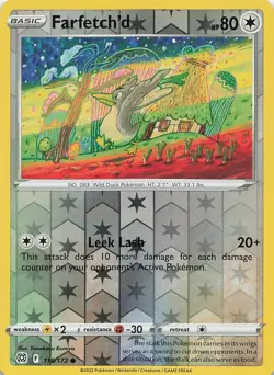 Farfetch'd 115/172 Common Brilliant Stars Pokemon Reverse Holo Near Mint - Image 1