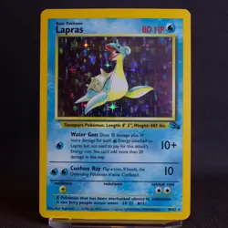 Lapras 10/62 Pokemon Fossil Vintage Rare Holo, NM/MINT - Image 1