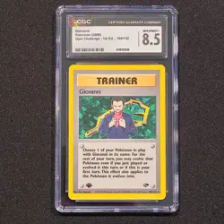 Giovanni 104/132 2000 Pokemon Gym Challenge 1st Edition Rare CGC 8.5 NM/MINT+ - Image 1