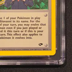 Giovanni 104/132 2000 Pokemon Gym Challenge 1st Edition Rare CGC 8.5 NM/MINT+ - Image 5