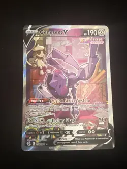 Pokemon Genesect V Alternate Full Art Fusion Strike Ultra Rare Holo 255/264 - Image 1