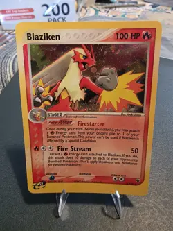 Pokemon Blaziken EX Ruby & Sapphire 3/109 Holo Rare 2003 100 HP Fire Stream - Image 1