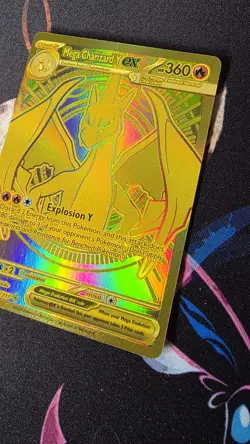 Mega Charizard Y ex EN 294/217 GOLD Pokemon Ascended Heroes GOOD CENTERING - Image 4