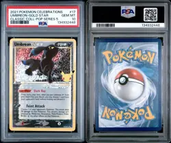 2021 POKEMON CELEBRATIONS CLASSIC COLL #17 UMBREON-GOLD STAR PSA 10 - Image 3
