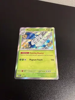 Pokemon NM Holo Abomasnow 101/091 Shiny Rare SV: Paldean Fates - Image 3