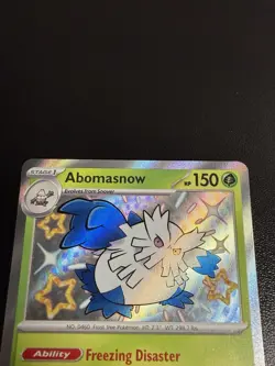 Pokemon NM Holo Abomasnow 101/091 Shiny Rare SV: Paldean Fates - Image 4