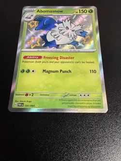 Pokemon NM Holo Abomasnow 101/091 Shiny Rare SV: Paldean Fates - Image 5