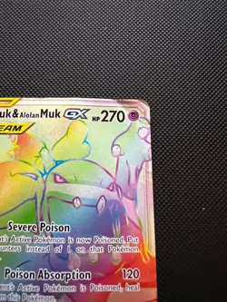 Pokemon Muk & Alolan Muk GX 220/214 Unbroken Bonds TAG TEAM Full Art Secret Rare - Image 5