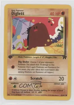 Diglett 1st Ed. Pokemon Team Rocket #52 2000 - Image 1