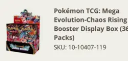 Pokemon Chaos Rising Booster Display Box (36 Packs) CONFIRMED PREORDER - Image 2