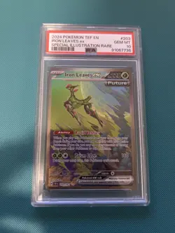 Pokemon TCG Iron Leaves ex SV05 Temporal Forces Special Illustration Rare PSA 10 - Image 1