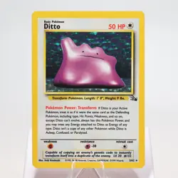 Pokemon TCG - Ditto 3/62 Fossil Holo Rare WOTC - EXC - Image 2
