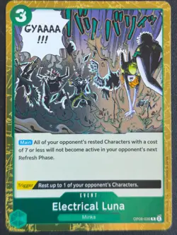 CARD ONE PIECE ELECTRICAL LUNA OP08-036 OP08 R FOIL US MINT - Image 1