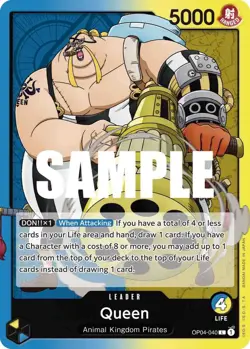 Queen - Leader - OP04-040 - One Piece Card Game - Kingdoms of Intrigue - Image 1