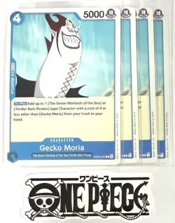 4x One Piece ST03-004 C Gecko Moria - English - Regular - Playset - TCG - NM/M - Image 1