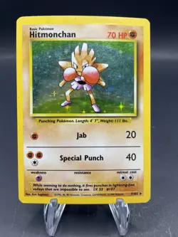 Hitmonchan 007/102 Base Set Holo MP - Image 1