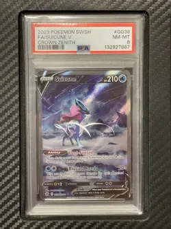 2023 PSA 9 FA Suicune V #GG38 Full Art Galarian Gallery Pokemon TCG Crown Zenith - Image 1