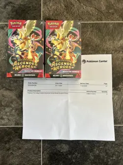x2 Pokemon Ascended Hero’s Booster Bundle New Sealed UK Seller - Image 1