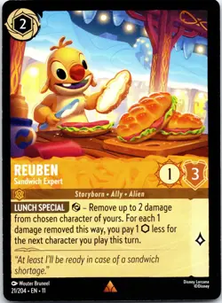 Disney Lorcana Reuben - Sandwich Expert Winterspell Rare #21/204 NM - Image 1