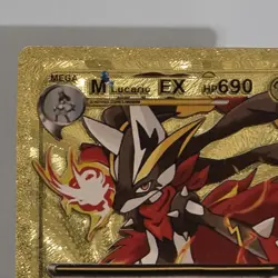 Pokemon Mega Lucario EX 690hp Gold Foil Fan Art Collector Card TCG - Image 2