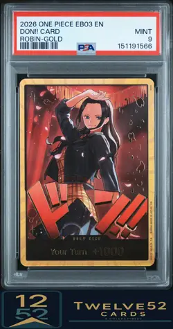 2026 One Piece Eb03 Heroines Edition- Don!! Card Nico Robin, Gold 9 PSA - Image 1