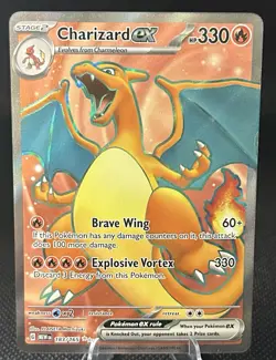 Pokemon TCG Charizard EX 183/165 Scarlet & Violet 151 Ultra Rare Card NM - Image 1