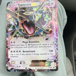 GIANT LIFE SIZE Pokemon Rayquaza EX Promo Holo 170HP XY69 XY Set 2015 TCG Card - Image 1