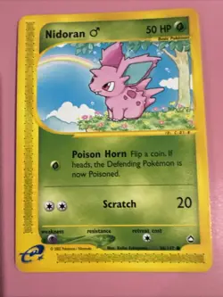 POKEMON AQUAPOLIS NIDORAN CARD - Image 1