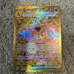 Charizard ex 228/197 Gold Holo Full Art Tera EX Obsidian Flames Card New-Fresh - Image 1