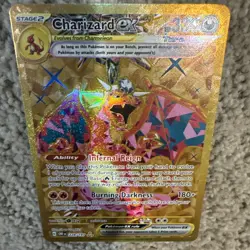Charizard ex 228/197 Gold Holo Full Art Tera EX Obsidian Flames Card New-Fresh - Image 5