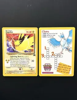 Zapdos #23 Black Star Promo + Ad Card (PACK FRESH) - Image 1