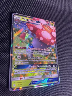 Pokemon Vileplume GX 4/236 SM Cosmic Eclipse Holo Ultra Rare Card Erika NM - Image 3