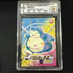 SNORLAX Cracked Ice Holo Blue Pokedex Card Limit Edition Flash Box Hit GRADE 10 - Image 1