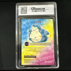 SNORLAX Cracked Ice Holo Blue Pokedex Card Limit Edition Flash Box Hit GRADE 10 - Image 2