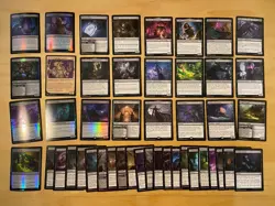 MTG Lot Of 46 Battle For Baldur’s Gate BLACK Cards Including FOILS - Image 1