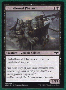 Unhallowed Phalanx - Innistrad: Crimson Vow #135 - Magic: The Gathering MTG Card - Image 1