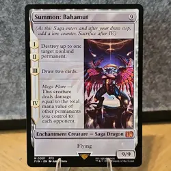MTG Summon: Bahamut Final Fantasy Set Mythic Rare #0001 NM Fresh Pull No Play - Image 1