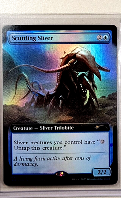2022 MTG Magic the Gathering Secret Lair Drop Foil Scuttling Sliver Extended Art - Image 1