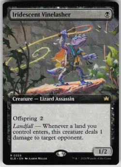 MTG TCG Iridescent Vinelasher (Extended Art) R Bloomburrow 359 - Image 1