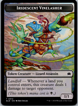 Iridescent Vinelasher Token Bloomburrow NM - Image 1