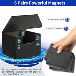 MTG Deck Box with 2 Dividers, Large Capacity Commander Deck Box Fits 100 - Image 4