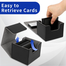 MTG Deck Box with 2 Dividers, Large Capacity Commander Deck Box Fits 100 - Image 5